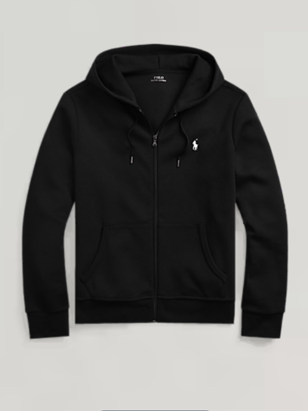 Polo Ralph Lauren Double Knit Full-Zip Hoodie black size medium - Picture 2 of 9